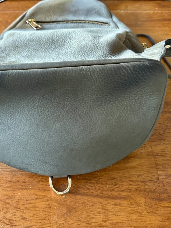 Rebecca Minkoff Suede Julian Backpack in Olive Green main image 4